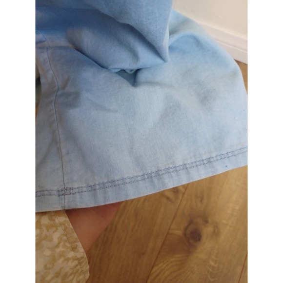 Denim Romper Floral Embroidery - Picture 7 of 9